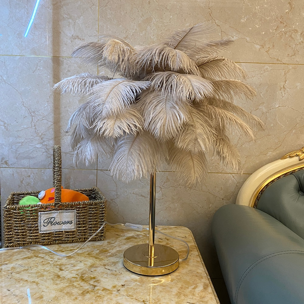 Feather Table Lamp - Premium Table Lamp from The Luxury Pillow - Just $99.99! Shop now at The Luxury Pillow