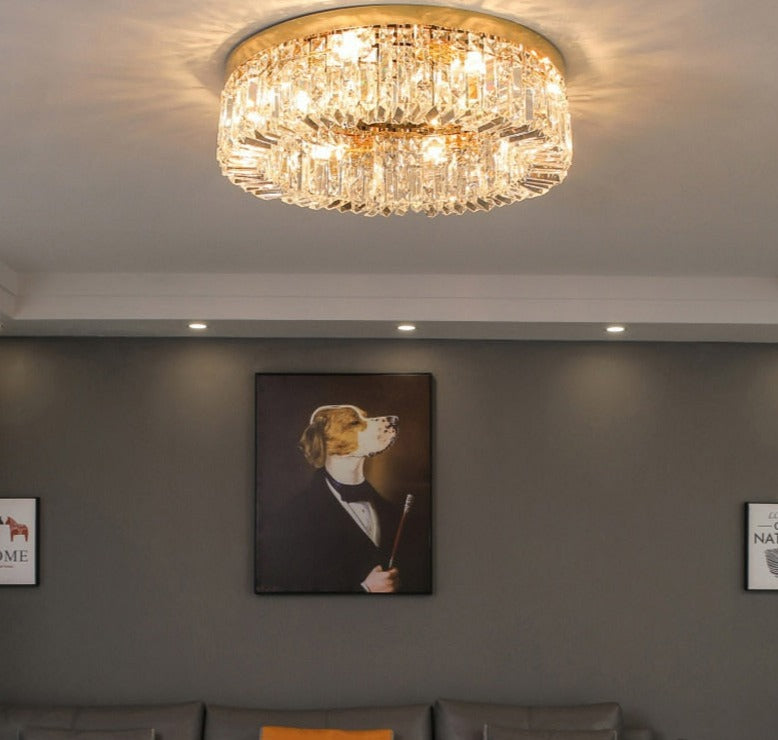 Royal Crystal Round Chandelier - Premium 0 from The Luxury Pillow - Just $429.99! Shop now at The Luxury Pillow