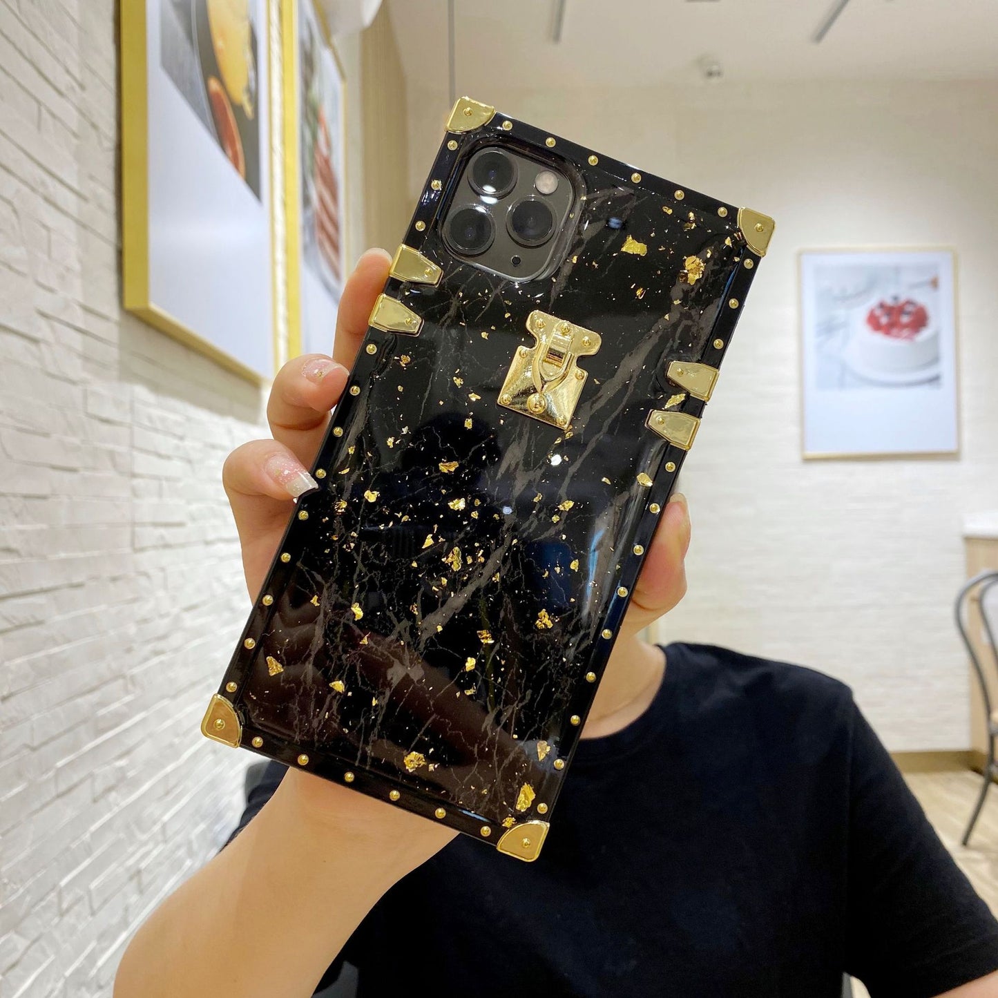 Marbled Cell Phone Case Gold Foil Epoxy Phone Case - Premium Phone Case from The Luxury Pillow - Just $31.99! Shop now at The Luxury Pillow