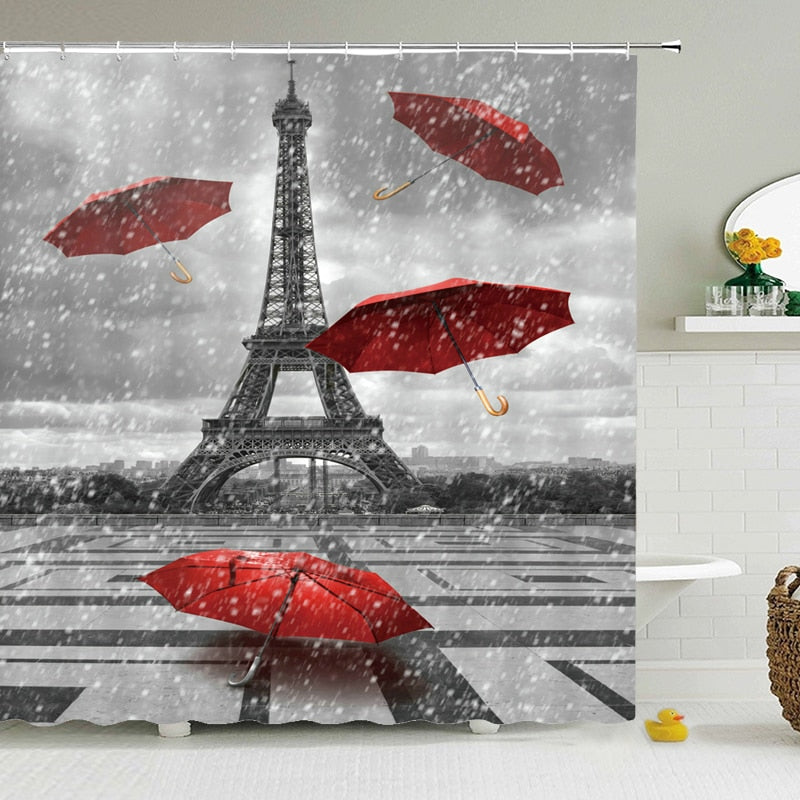 Paris Bathroom Shower Curtain