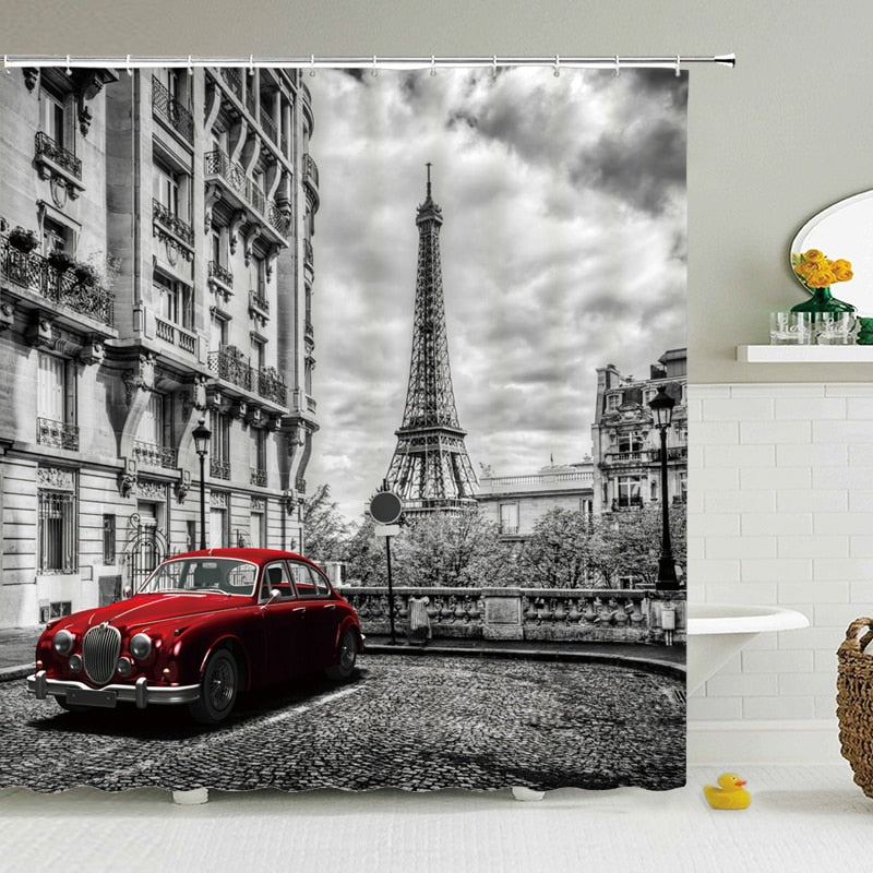 Paris Bathroom Shower Curtain