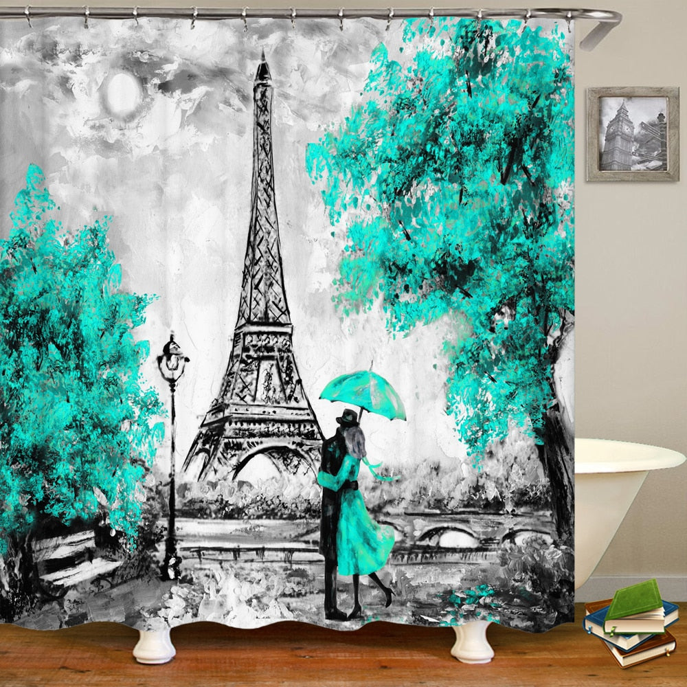 Paris Bathroom Shower Curtain - Premium Shower Curtain from The Luxury Pillow - Just $42.99! Shop now at The Luxury Pillow