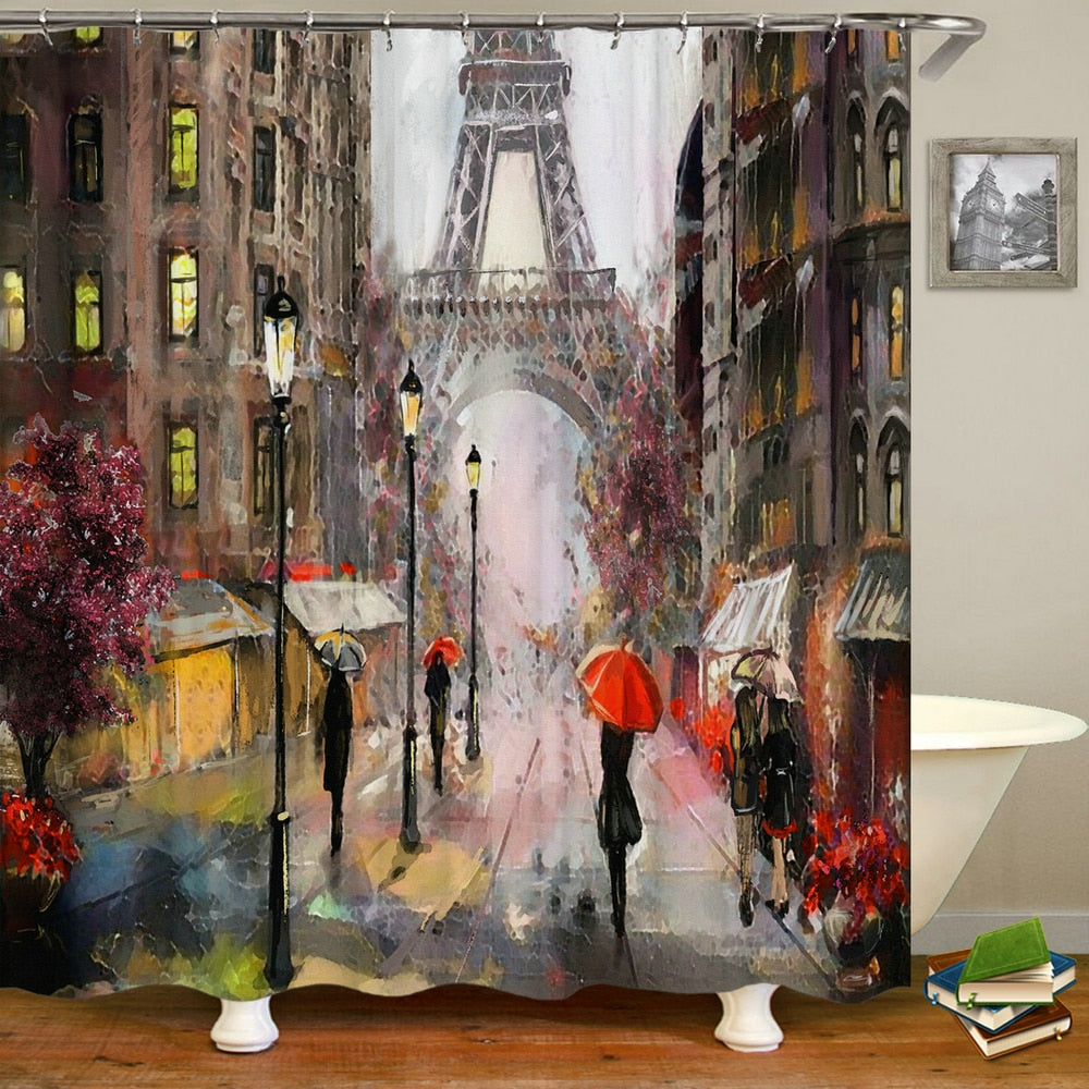 Paris Bathroom Shower Curtain