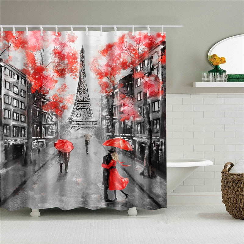 Paris Bathroom Shower Curtain
