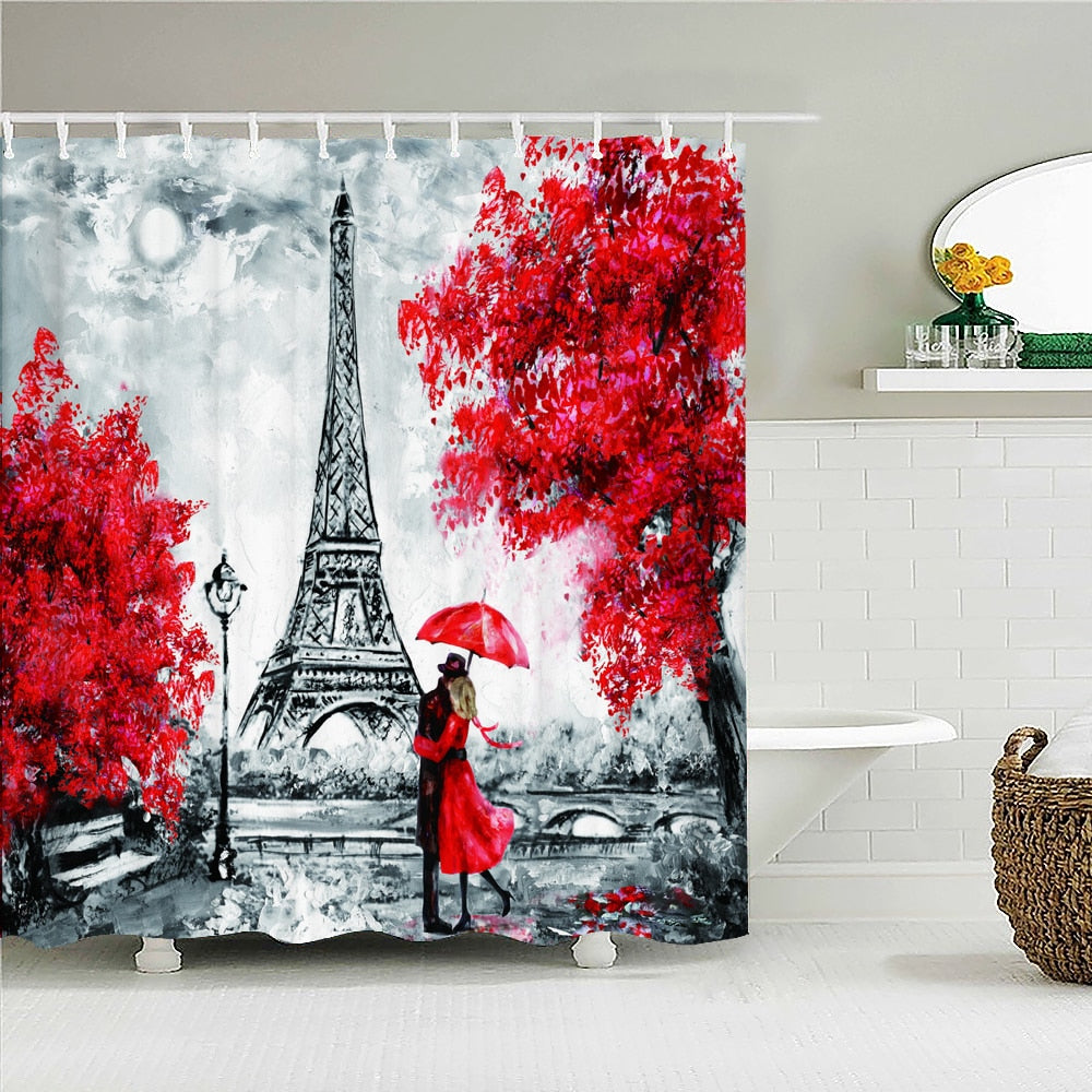Paris Bathroom Shower Curtain