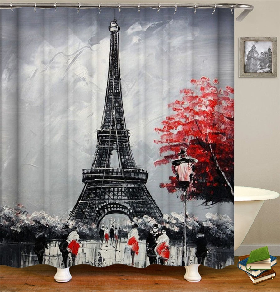 Paris Bathroom Shower Curtain