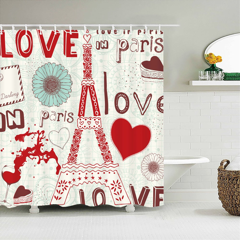 Paris Bathroom Shower Curtain