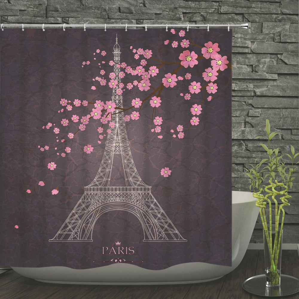Paris Bathroom Shower Curtain
