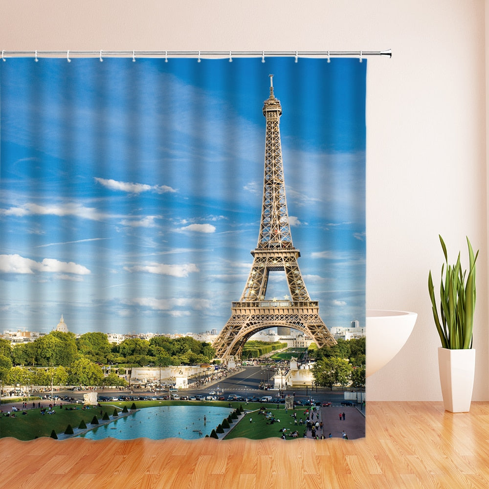 Paris Bathroom Shower Curtain