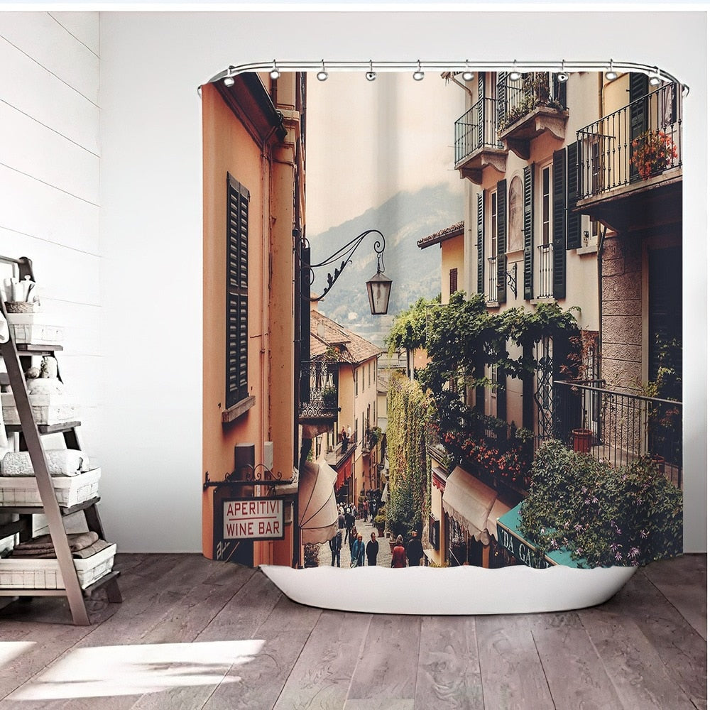 Scenic Villa Shower Curtain