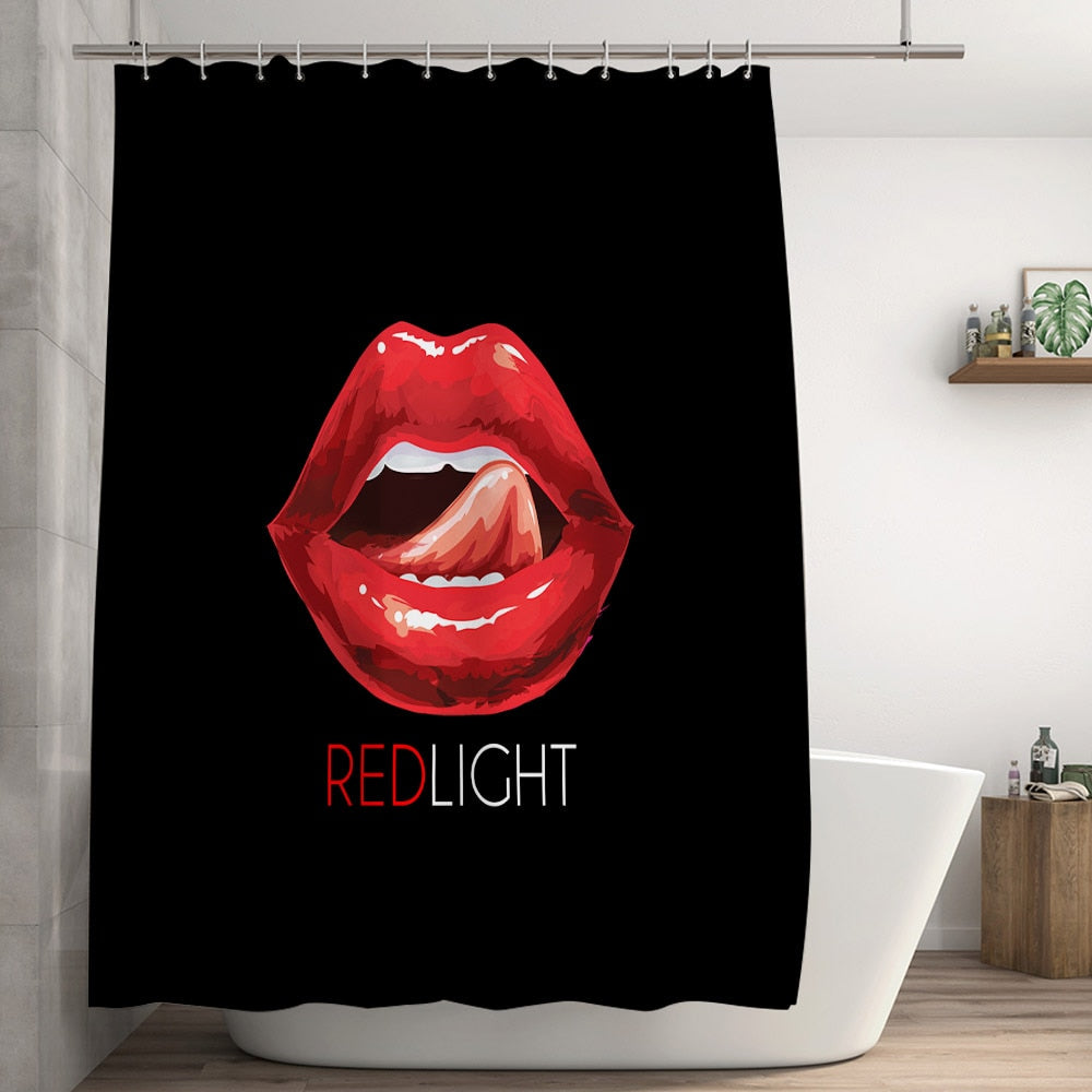 Romantic Lips Heels Parfum Bathroom Shower Curtain - Premium Shower Curtain from The Luxury Pillow - Just $49.99! Shop now at The Luxury Pillow