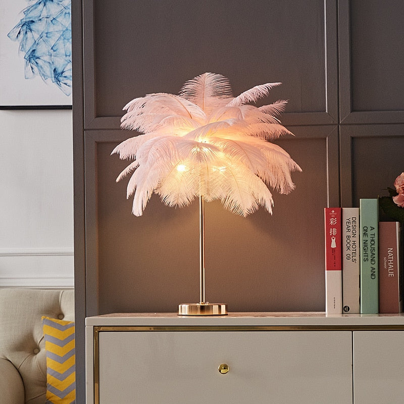 Feather Table Lamp - Premium Table Lamp from The Luxury Pillow - Just $99.99! Shop now at The Luxury Pillow