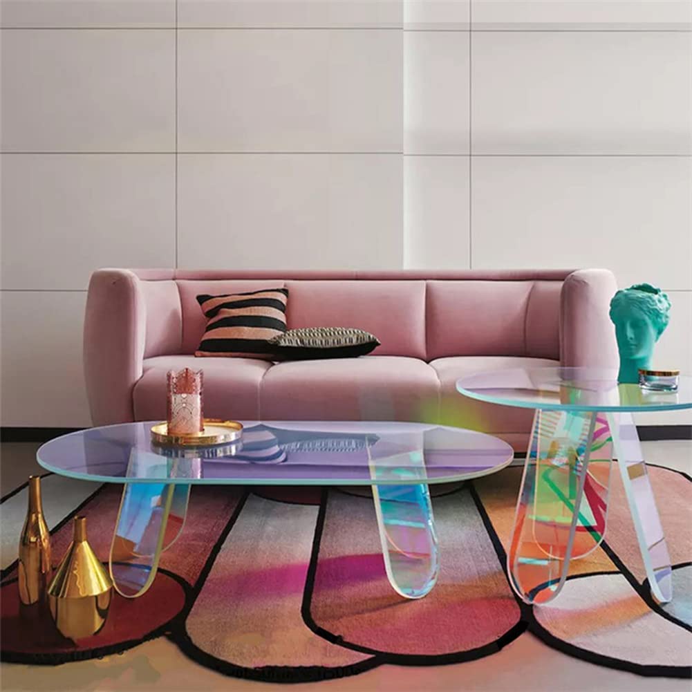 Rainbow Iridescent Coffee Table - Premium Table from The Luxury Pillow - Just $239.99! Shop now at The Luxury Pillow