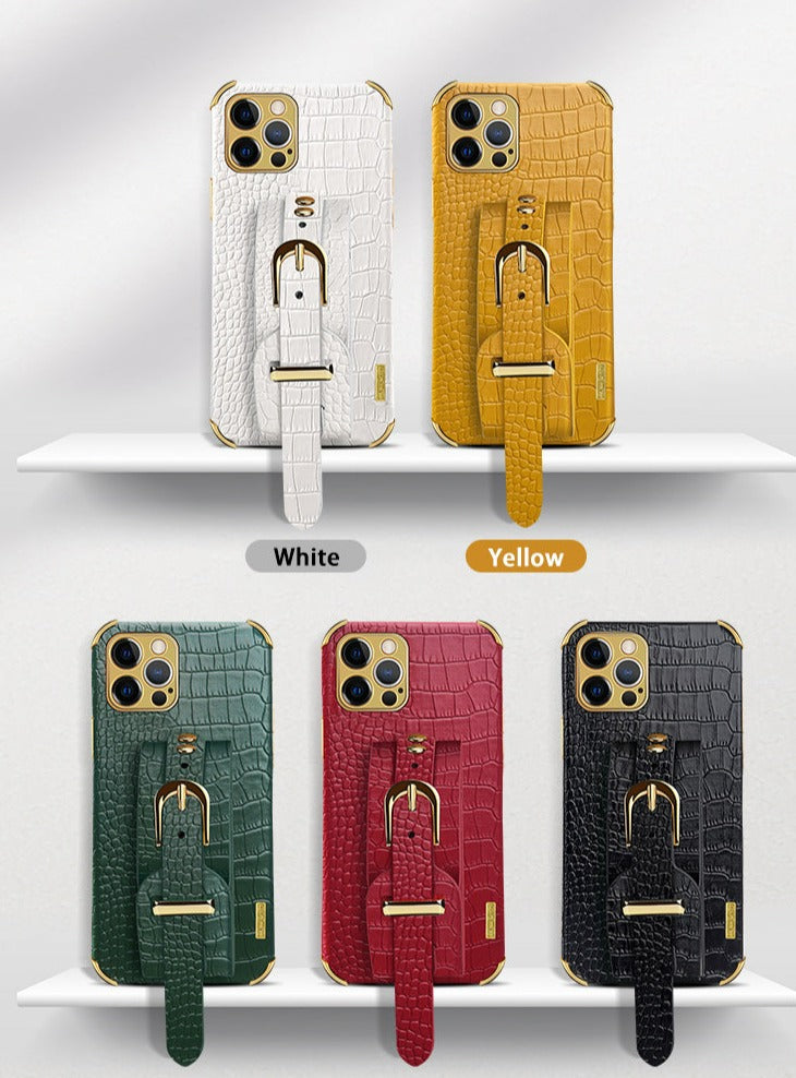 Crocodile Pattern Mobile Phone Case Wristband Plating 6D Leather Protective Cover - Premium Phone Case from The Luxury Pillow - Just $29.99! Shop now at The Luxury Pillow