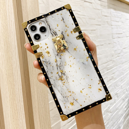Marbled Cell Phone Case Gold Foil Epoxy Phone Case - Premium Phone Case from The Luxury Pillow - Just $31.99! Shop now at The Luxury Pillow
