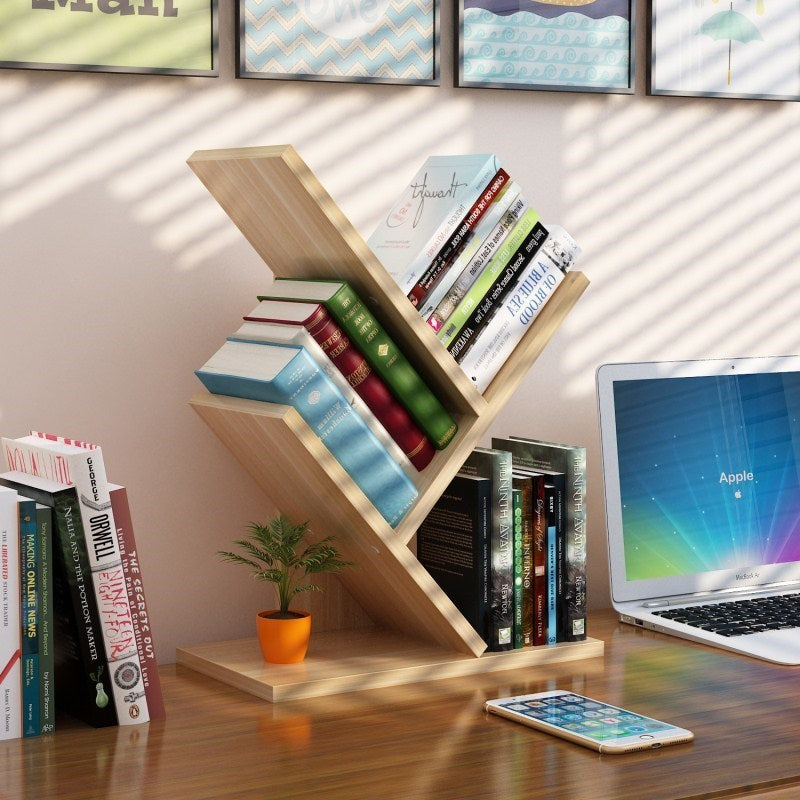 Simple Layered Desktop Bookshelf - Premium Bookshelf from The Luxury Pillow - Just $72.98! Shop now at The Luxury Pillow