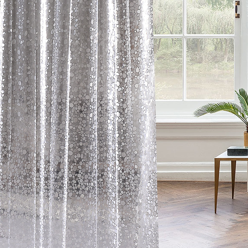 Clear Textured Shower Curtain - Premium  from The Luxury Pillow - Just $46.99! Shop now at The Luxury Pillow