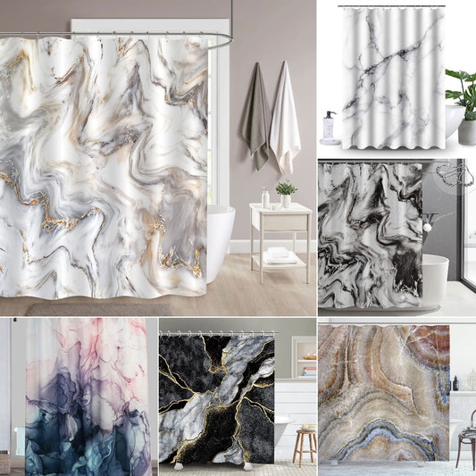 Marble Shower Curtain - Premium  from The Luxury Pillow - Just $49.99! Shop now at The Luxury Pillow