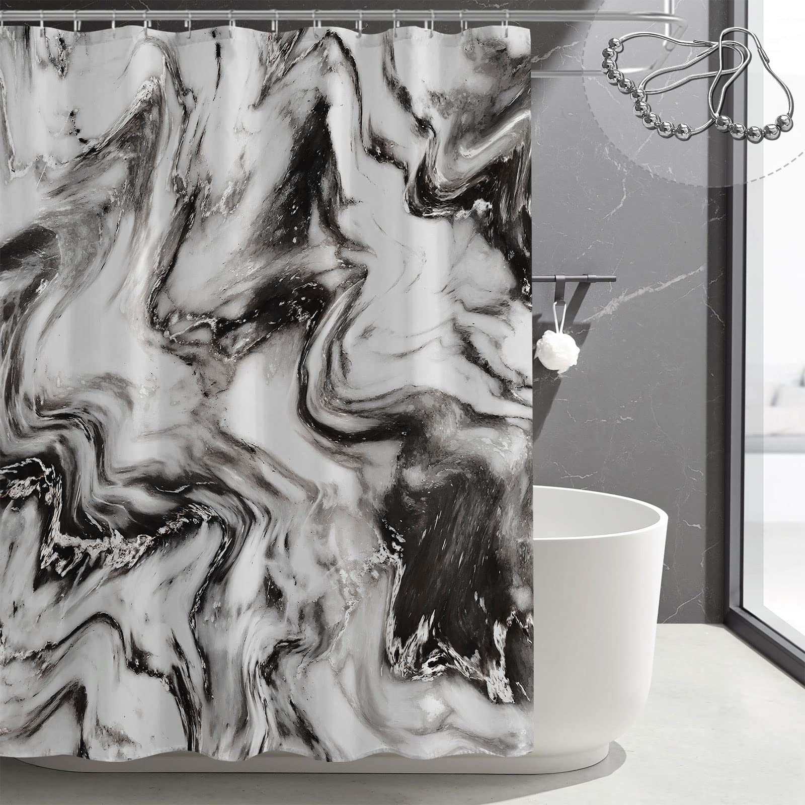 Marble Shower Curtain - Premium  from The Luxury Pillow - Just $49.99! Shop now at The Luxury Pillow