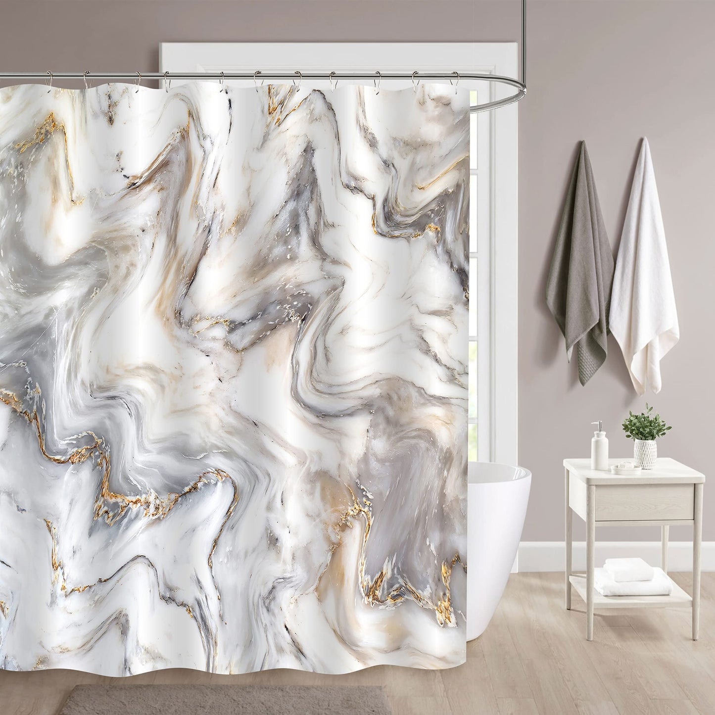 Marble Shower Curtain - Premium  from The Luxury Pillow - Just $49.99! Shop now at The Luxury Pillow